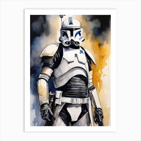 Captain Rex Star Wars Painting (11) Art Print