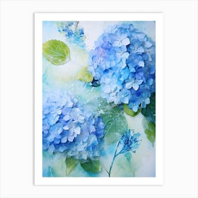 Blue Hydrangeas 8 Art Print