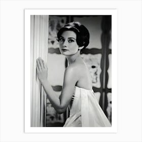 Portrait Of Belgian Born American Actress Audrey Hepburn Art Print