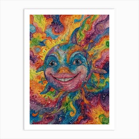 Psychedelic Sun Art Print