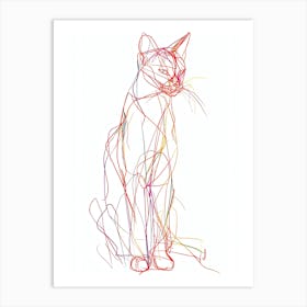 Cat Drawing Art Print