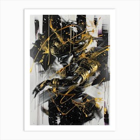 Gold And Black 113 Art Print