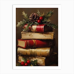 Christmas Books Art Print