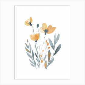 Watercolor Poppies 10 Art Print