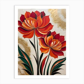 'Red Flowers' 1 Art Print