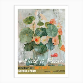 A World Of Flowers, Van Gogh Exhibition Nasturtium 3 Art Print