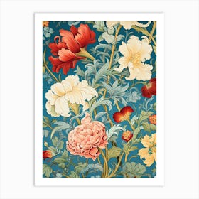 Floral Wallpaper 367 Art Print