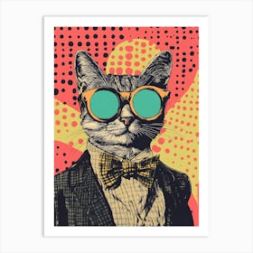 Super Cool Cat Illustration Pop 2 Art Print