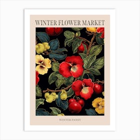 Winter Pansy 1 Winter Flower Market Poster Art Print