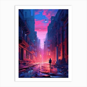 City At Night 13 Art Print