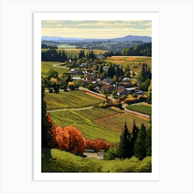 Woodinville Wine Country Fauvism 6 Art Print