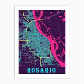 Rosario Map Poster 1 Art Print