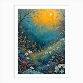 Sunset In The Meadow 1 Art Print