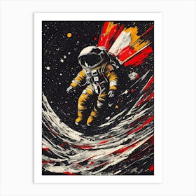 Astronaut In Space Art Print