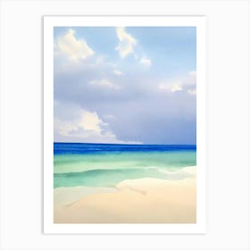 Turtle Beach, Panglao Island, Philippines Watercolour Art Print