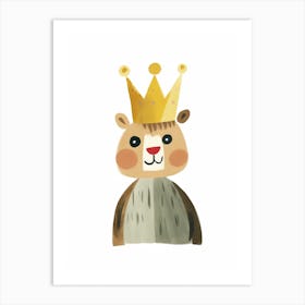 Little Chipmunk 4 Wearing A Crown Art Print