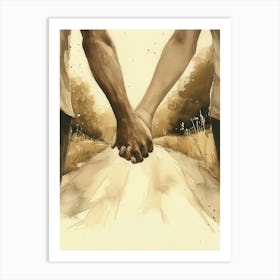 Hands In Love Holding Hands Art Print