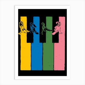 Piano Keys the beatles band music 1 Art Print