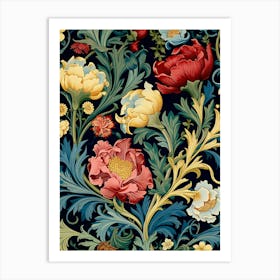 Floral Wallpaper 333 Art Print