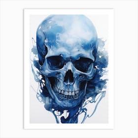 Blue Skull 3 Art Print