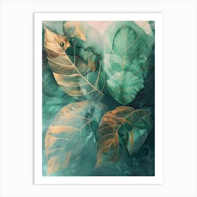 Abstract Leaves Canvas Art Art Print