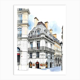 Paris Street Sketch 1 Art Print