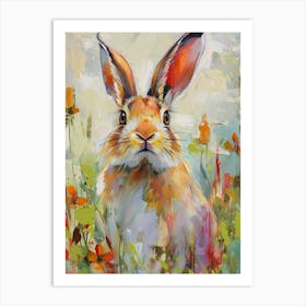 Lion Head Rabbit Painting 1 Art Print