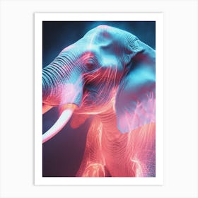 Elephant In The Dark 3 Art Print