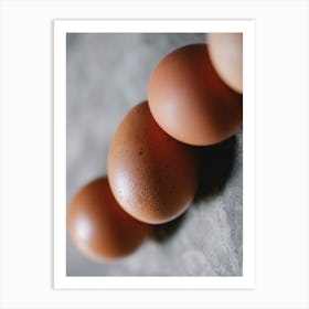 Eggs On A Table 2 Art Print