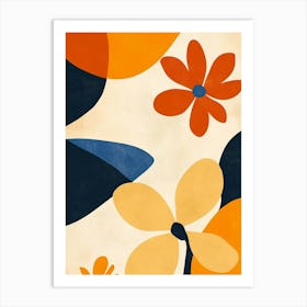 Abstract Flower Canvas Art Art Print