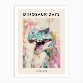 Rawrsome Dinosaur Poster Art Print