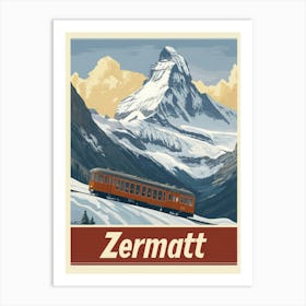 Aihrgdesign A Classic 1960s Travel Poster For Zermatt Showcas Dd63164a Cd16 4f32 A294 316a65b2e411 3 Art Print