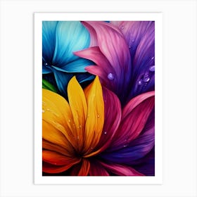 Colorful Flowers 1 Art Print