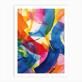 Rainbow Paint Brush Strokes 7 Art Print