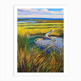 Atlantic Salt Marsh 1 Snake Painting Art Print