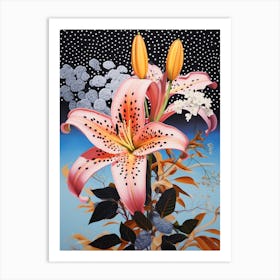Surreal Florals Lily 1 Flower Painting Art Print
