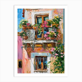 Balcony Painting In Ibiza 3 Art Print
