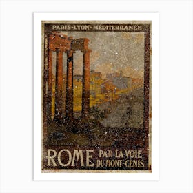 Vintage Travel Poster ― Rome Art Print