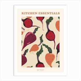 Beetroot Abstract Pattern Poster 3 Art Print
