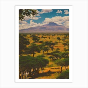 Maasai Mara National Park Kenya Vintage Poster Art Print