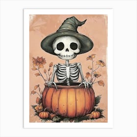 Halloween Skeleton 2 Art Print