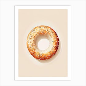 Seeded Bagel Marker Art 3 Art Print