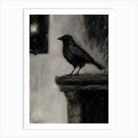 Dark Gothic Crow 7 Art Print