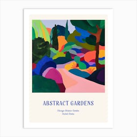 Colourful Gardens Chicago Botanic Garden Usa 2 Blue Poster Art Print