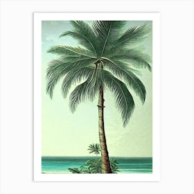 Sea Waterscape Vintage Illustration 1 Art Print