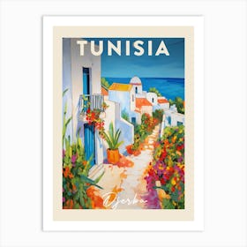 Djerba Tunisia 3 Fauvist Painting  Travel Poster Art Print