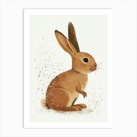 Mini Rex Rabbit Nursery Illustration 1 Art Print