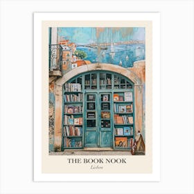 Lisbon Book Nook Bookshop 2 Poster Art Print