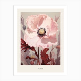 Floral Illustration Poppy 1 Poster Art Print