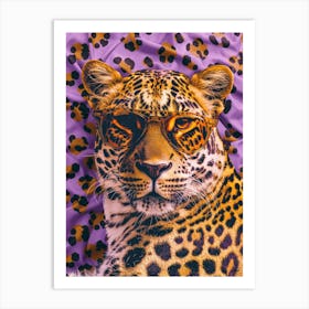 Leopard In Sunglasses 1 Art Print
